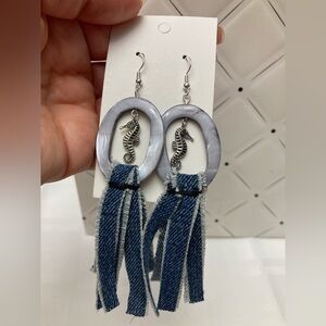 Denim earrings